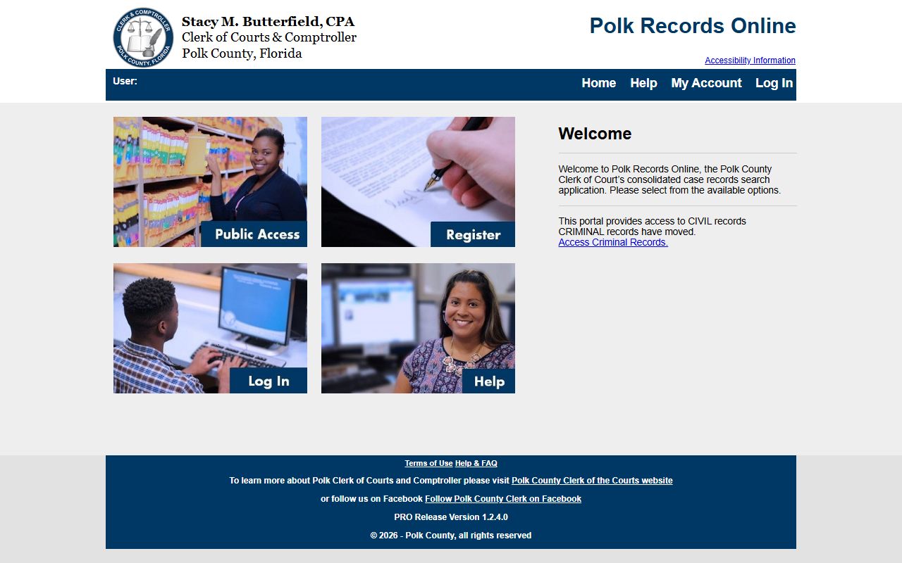 Polk County court records search portal, Polk Records Online